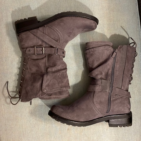 torrid Shoes - Torrid heeeled lace up buckle booties size 9.5